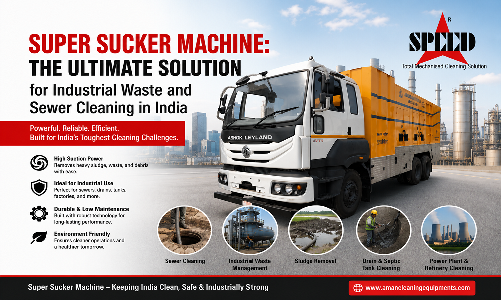 Super Sucker Machine: The Ultimate Solution for Industrial Waste and Sewer Cleaning in India super-sucker-machine